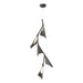 Plume 5-Light LED Pendant in Black with Dark Smoke Accent - 135006-LED-STND-10-07 by Hubbardton Forge