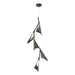 Plume 5-Light LED Pendant in Black with Natural Iron Accent - 135006-LED-STND-10-20 by Hubbardton Forge