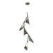 Plume 5-Light LED Pendant in Natural Iron with Dark Smoke Accent - 135006-LED-STND-20-07 by Hubbardton Forge