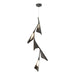 Plume 5-Light LED Pendant in Natural Iron with Oil Rubbed Bronze Accent - 135006-LED-STND-20-14 by Hubbardton Forge