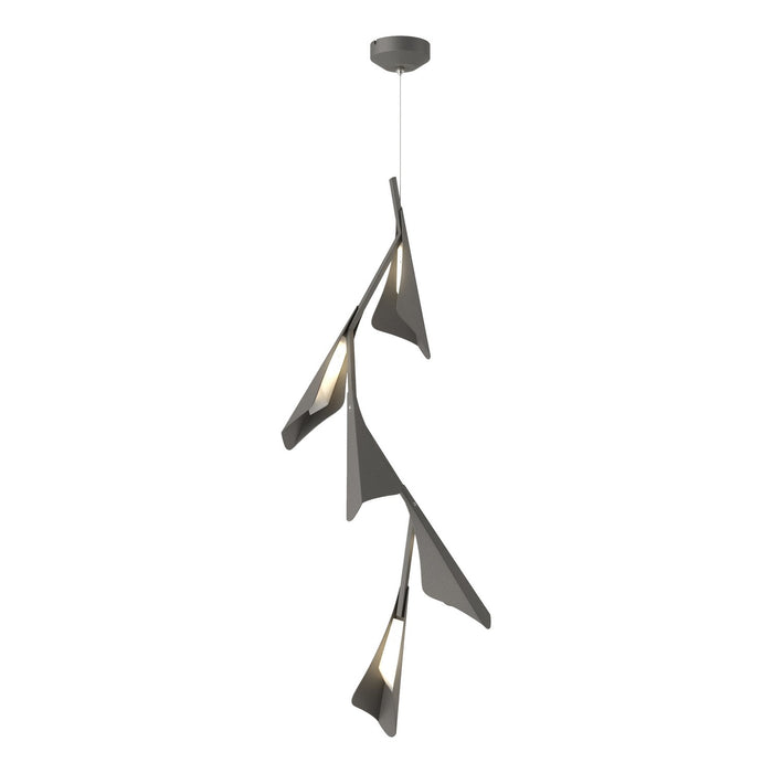 Plume 5-Light LED Pendant in Natural Iron with Natural Iron Accent - 135006-LED-STND-20-20 by Hubbardton Forge