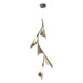 Plume 5-Light LED Pendant in Natural Iron with Soft Gold Accent - 135006-LED-STND-20-84 by Hubbardton Forge