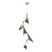 Plume 5-Light LED Pendant in Vintage Platinum with Natural Iron Accent - 135006-LED-STND-82-20 by Hubbardton Forge