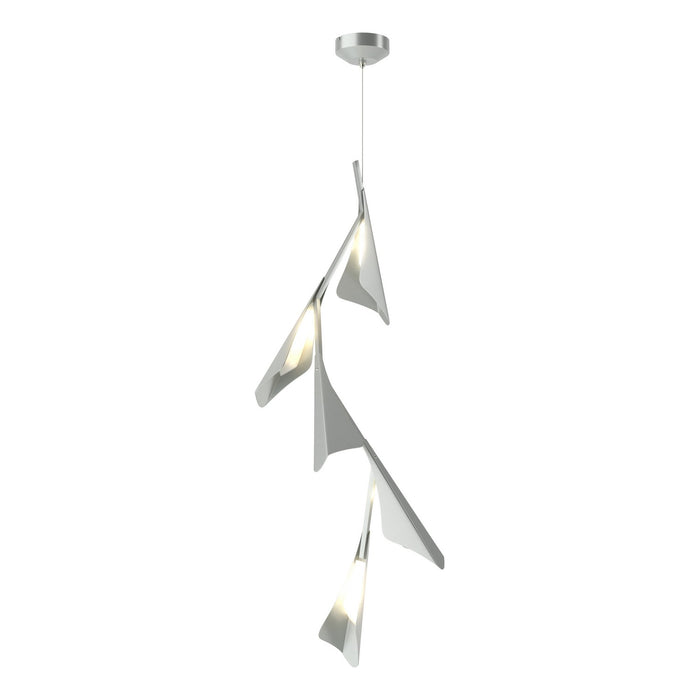 Plume 5-Light LED Pendant in Vintage Platinum with Vintage Platinum Accent - 135006-LED-STND-82-82 by Hubbardton Forge