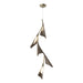 Plume 5-Light LED Pendant in Soft Gold with Bronze Accent - 135006-LED-STND-84-05 by Hubbardton Forge