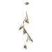 Plume 5-Light LED Pendant in Soft Gold with Soft Gold Accent - 135006-LED-STND-84-84 by Hubbardton Forge