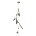 Plume 5-Light LED Pendant in Soft Gold with Sterling Accent - 135006-LED-STND-84-85 by Hubbardton Forge