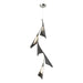 Plume 5-Light LED Pendant in Sterling with Black Accent - 135006-LED-STND-85-10 by Hubbardton Forge