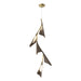 Plume 5-Light LED Pendant in Modern Brass with Bronze Accent - 135006-LED-STND-86-05 by Hubbardton Forge