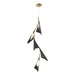 Plume 5-Light LED Pendant in Modern Brass with Black Accent - 135006-LED-STND-86-10 by Hubbardton Forge