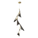 Plume 5-Light LED Pendant in Modern Brass with Oil Rubbed Bronze Accent - 135006-LED-STND-86-14 by Hubbardton Forge