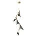 Plume 5-Light LED Pendant in Modern Brass with Natural Iron Accent - 135006-LED-STND-86-20 by Hubbardton Forge