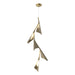 Plume 5-Light LED Pendant in Modern Brass with Soft Gold Accent - 135006-LED-STND-86-84 by Hubbardton Forge