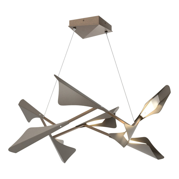 Plume 8-Light LED Pendant in Bronze with Dark Smoke Accent - 135007-LED-STND-05-07 by Hubbardton Forge