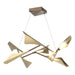 Plume 8-Light LED Pendant in Bronze with Soft Gold Accent - 135007-LED-STND-05-84 by Hubbardton Forge