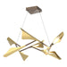 Plume 8-Light LED Pendant in Bronze with Modern Brass Accent - 135007-LED-STND-05-86 by Hubbardton Forge