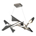 Plume 8-Light LED Pendant in Dark Smoke with Black Accent - 135007-LED-STND-07-10 by Hubbardton Forge