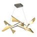 Plume 8-Light LED Pendant in Dark Smoke with Modern Brass Accent - 135007-LED-STND-07-86 by Hubbardton Forge