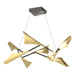 Plume 8-Light LED Pendant in Oil Rubbed Bronze with Modern Brass Accent - 135007-LED-STND-14-86 by Hubbardton Forge