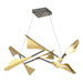 Plume 8-Light LED Pendant in Natural Iron with Modern Brass Accent - 135007-LED-STND-20-86 by Hubbardton Forge