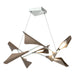 Plume 8-Light LED Pendant in Vintage Platinum with Bronze Accent - 135007-LED-STND-82-05 by Hubbardton Forge