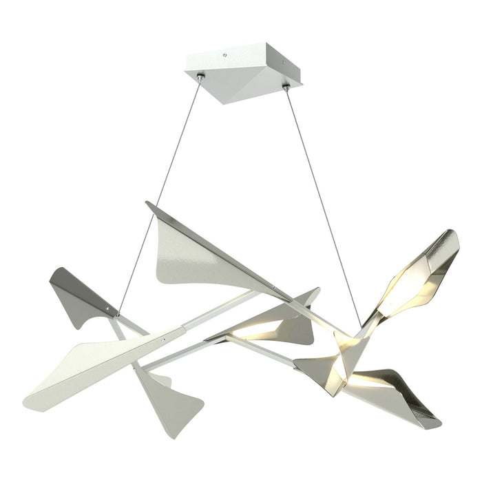 Plume 8-Light LED Pendant in Vintage Platinum with Sterling Accent - 135007-LED-STND-82-85 by Hubbardton Forge