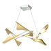 Plume 8-Light LED Pendant in Vintage Platinum with Modern Brass Accent - 135007-LED-STND-82-86 by Hubbardton Forge