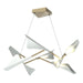 Plume 8-Light LED Pendant in Soft Gold with Vintage Platinum Accent - 135007-LED-STND-84-82 by Hubbardton Forge