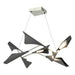 Plume 8-Light LED Pendant in Sterling with Black Accent - 135007-LED-STND-85-10 by Hubbardton Forge