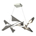 Plume 8-Light LED Pendant in Sterling with Natural Iron Accent - 135007-LED-STND-85-20 by Hubbardton Forge