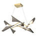 Plume 8-Light LED Pendant in Modern Brass with Dark Smoke Accent - 135007-LED-STND-86-07 by Hubbardton Forge