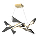 Plume 8-Light LED Pendant in Modern Brass with Black Accent - 135007-LED-STND-86-10 by Hubbardton Forge