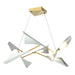 Plume 8-Light LED Pendant in Modern Brass with Vintage Platinum Accent - 135007-LED-STND-86-82 by Hubbardton Forge