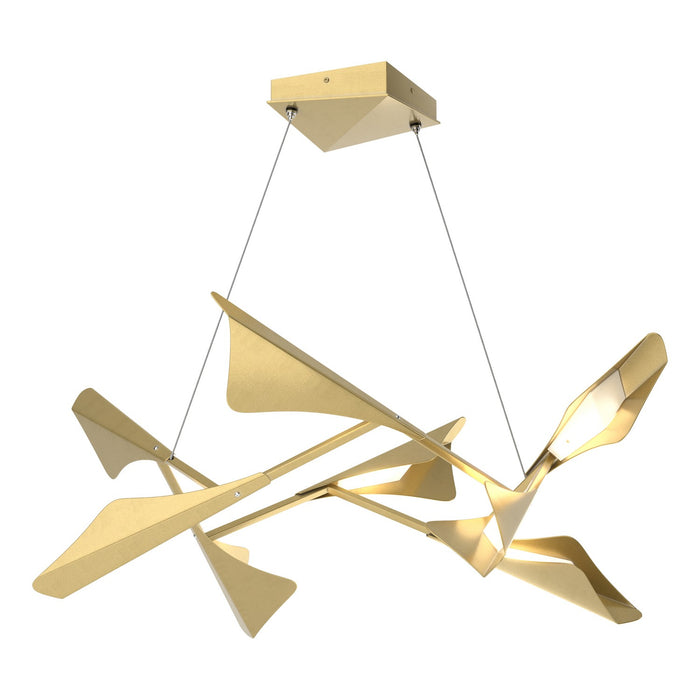 Plume 8-Light LED Pendant in Modern Brass with Modern Brass Accent - 135007-LED-STND-86-86 by Hubbardton Forge