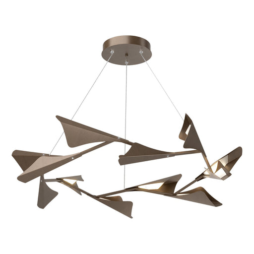 Plume 12-Light LED Pendant in Bronze with Bronze Accent - 135008-LED-STND-05-05 by Hubbardton Forge