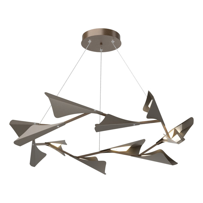 Plume 12-Light LED Pendant in Bronze with Dark Smoke Accent - 135008-LED-STND-05-07 by Hubbardton Forge