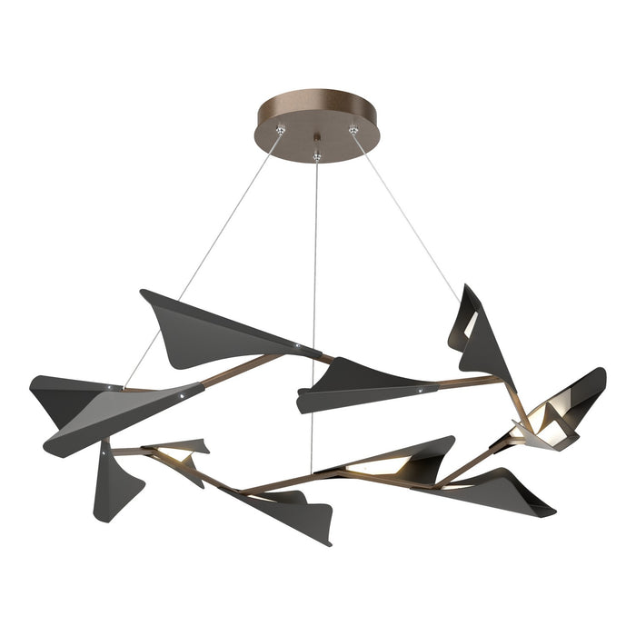 Plume 12-Light LED Pendant in Bronze with Black Accent - 135008-LED-STND-05-10 by Hubbardton Forge