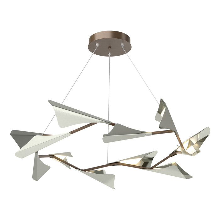 Plume 12-Light LED Pendant in Bronze with Sterling Accent - 135008-LED-STND-05-85 by Hubbardton Forge