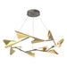 Plume 12-Light LED Pendant in Dark Smoke with Modern Brass Accent - 135008-LED-STND-07-86 by Hubbardton Forge