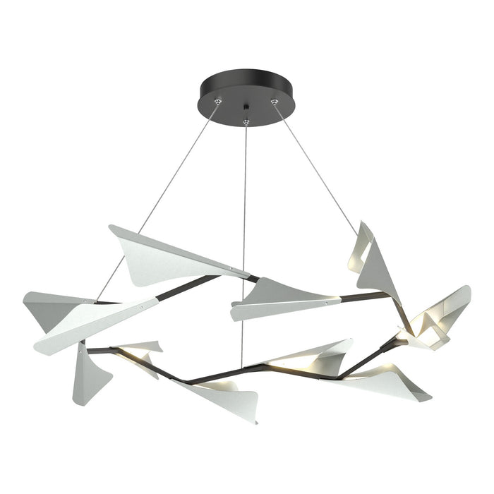 Plume 12-Light LED Pendant in Black with Vintage Platinum Accent - 135008-LED-STND-10-82 by Hubbardton Forge