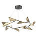 Plume 12-Light LED Pendant in Black with Soft Gold Accent - 135008-LED-STND-10-84 by Hubbardton Forge