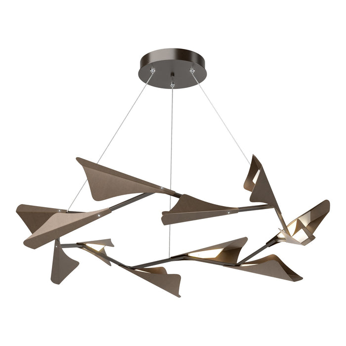 Plume 12-Light LED Pendant in Oil Rubbed Bronze with Bronze Accent - 135008-LED-STND-14-05 by Hubbardton Forge