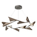 Plume 12-Light LED Pendant in Natural Iron with Bronze Accent - 135008-LED-STND-20-05 by Hubbardton Forge