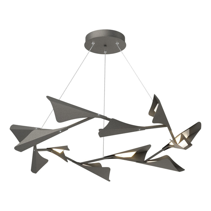 Plume 12-Light LED Pendant in Natural Iron with Natural Iron Accent - 135008-LED-STND-20-20 by Hubbardton Forge