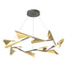 Plume 12-Light LED Pendant in Natural Iron with Modern Brass Accent - 135008-LED-STND-20-86 by Hubbardton Forge