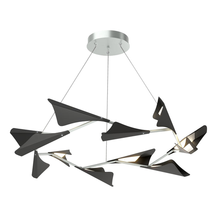 Plume 12-Light LED Pendant in Vintage Platinum with Black Accent - 135008-LED-STND-82-10 by Hubbardton Forge