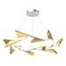 Plume 12-Light LED Pendant in Vintage Platinum with Modern Brass Accent - 135008-LED-STND-82-86 by Hubbardton Forge