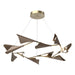 Plume 12-Light LED Pendant in Soft Gold with Bronze Accent - 135008-LED-STND-84-05 by Hubbardton Forge