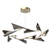 Plume 12-Light LED Pendant in Soft Gold with Oil Rubbed Bronze Accent - 135008-LED-STND-84-14 by Hubbardton Forge