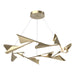 Plume 12-Light LED Pendant in Soft Gold with Soft Gold Accent - 135008-LED-STND-84-84 by Hubbardton Forge